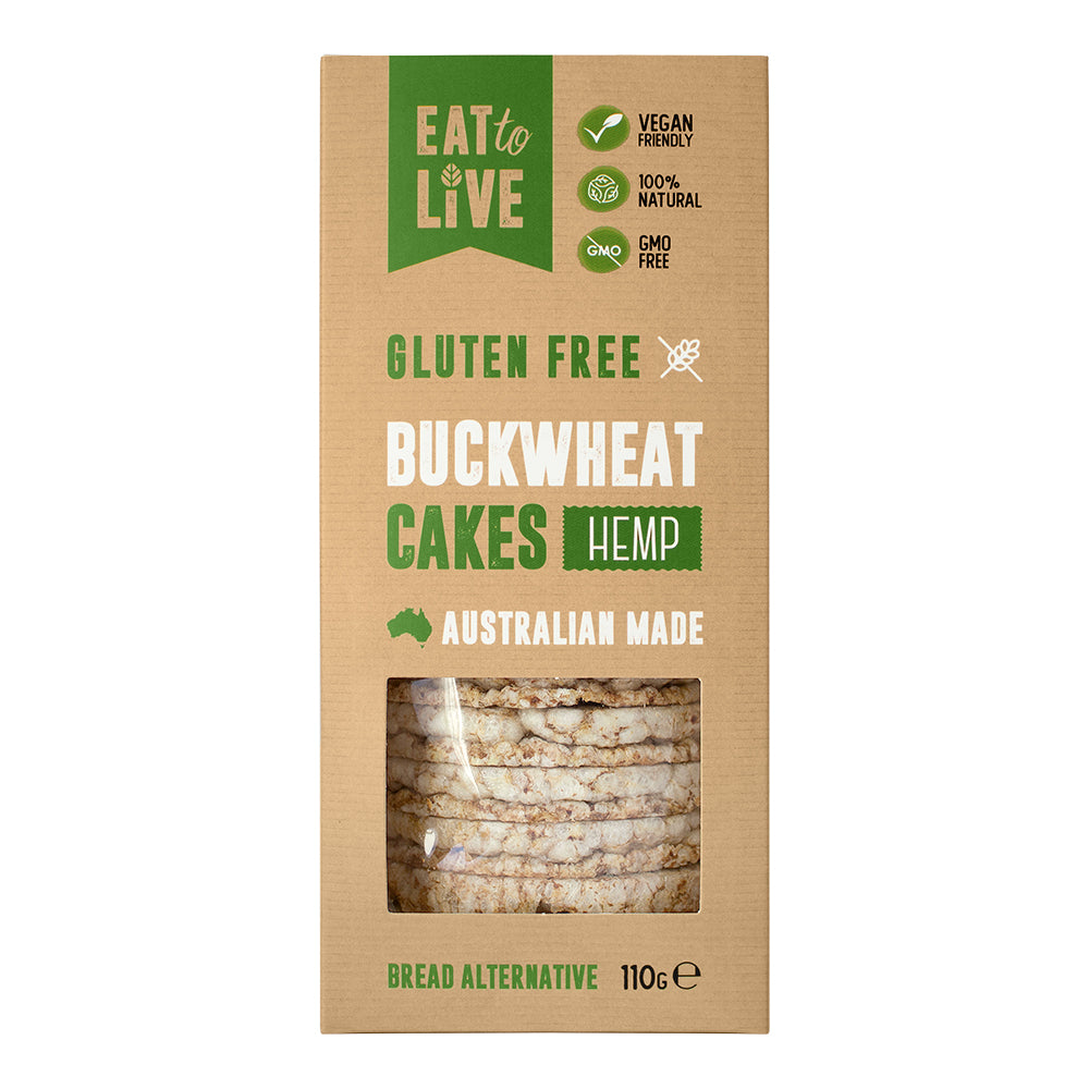 NEW Buckwheat Cakes with HEMP (Australian made, Gluten Free)