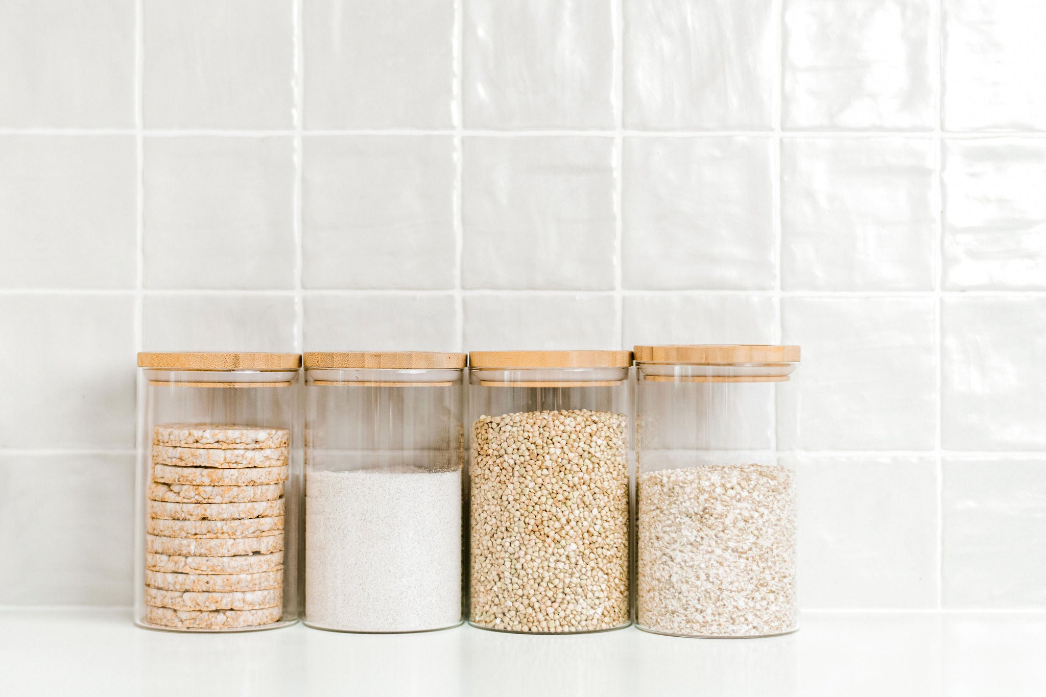 Glass Storage Jar with Wooden Lid. Perfect for Our Cakes!