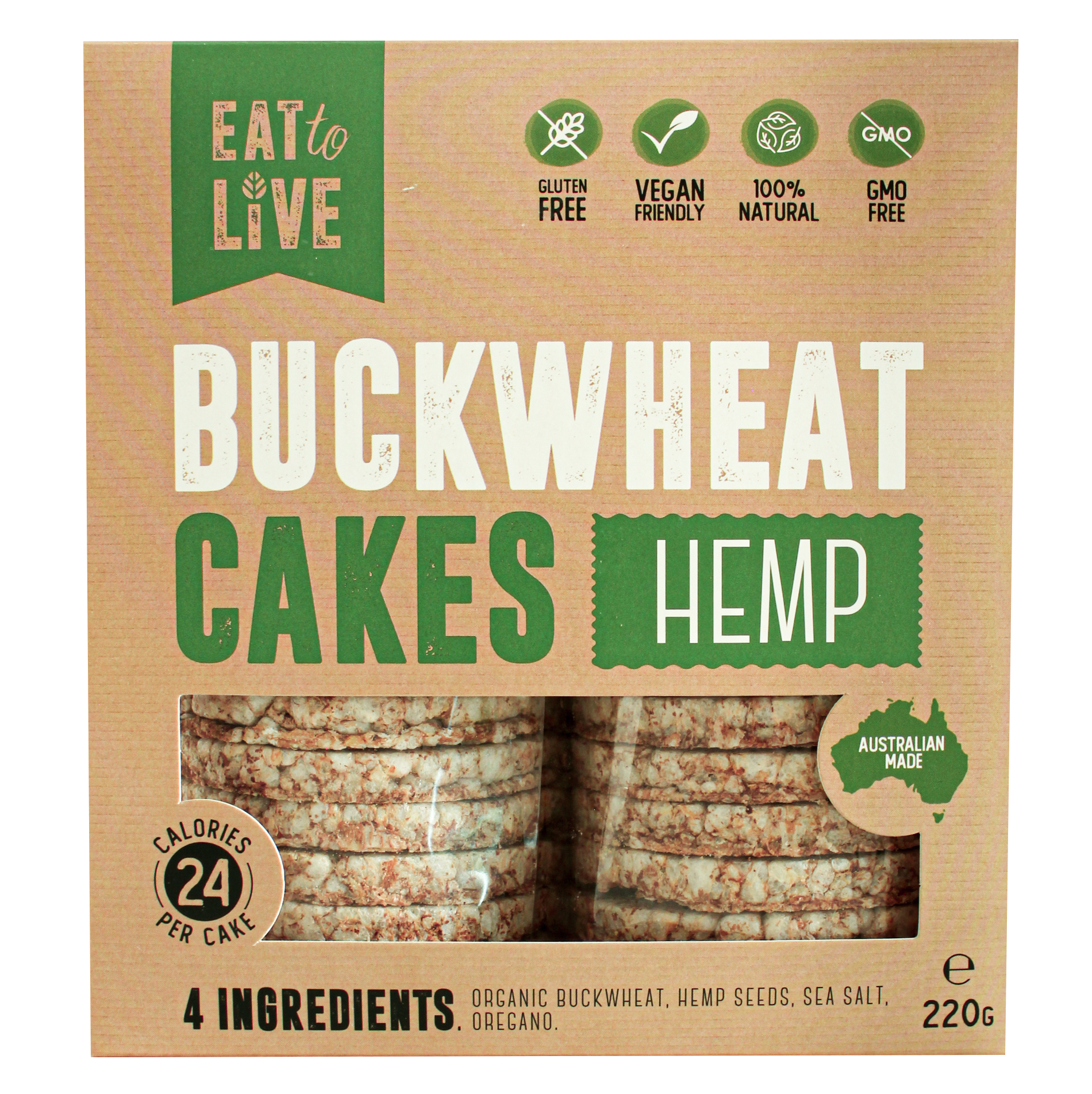 Buckwheat Cakes with HEMP (Australian made, Gluten & Grain Free)
