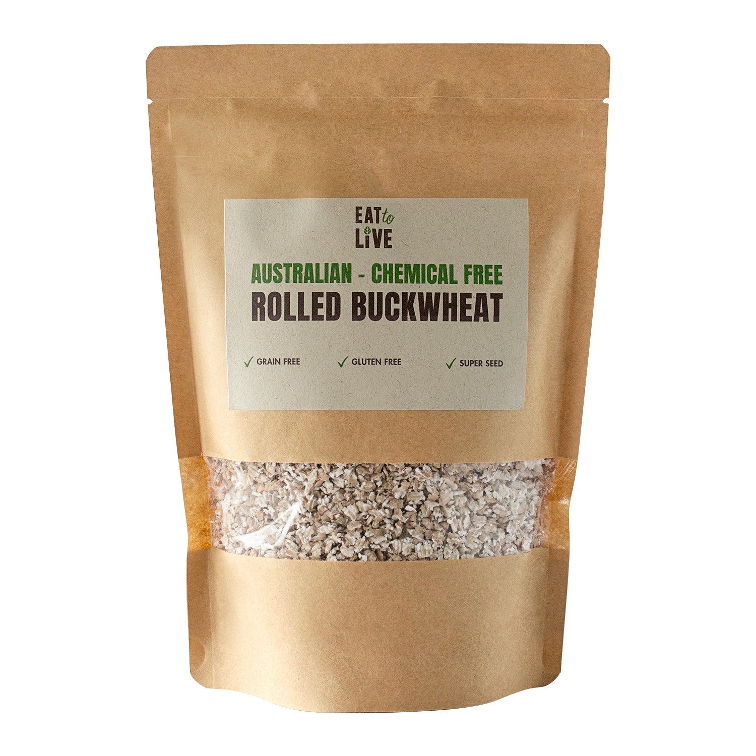 Rolled Buckwheat Flakes (Gluten Free, Australian, Chemical Free)