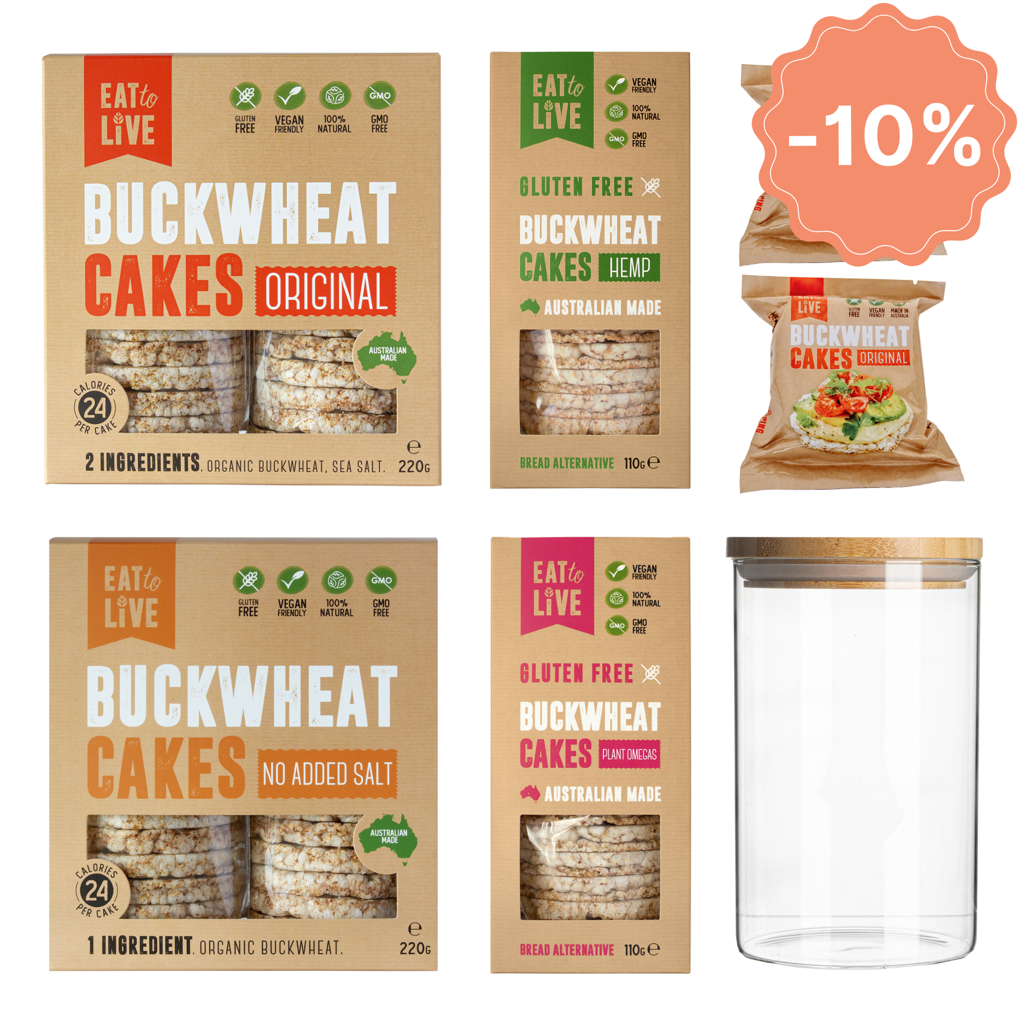 Complete Buckwheat Cake Bundle + Storage Jar