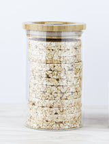 Glass Storage Jar with Wooden Lid. Perfect for Our Cakes!