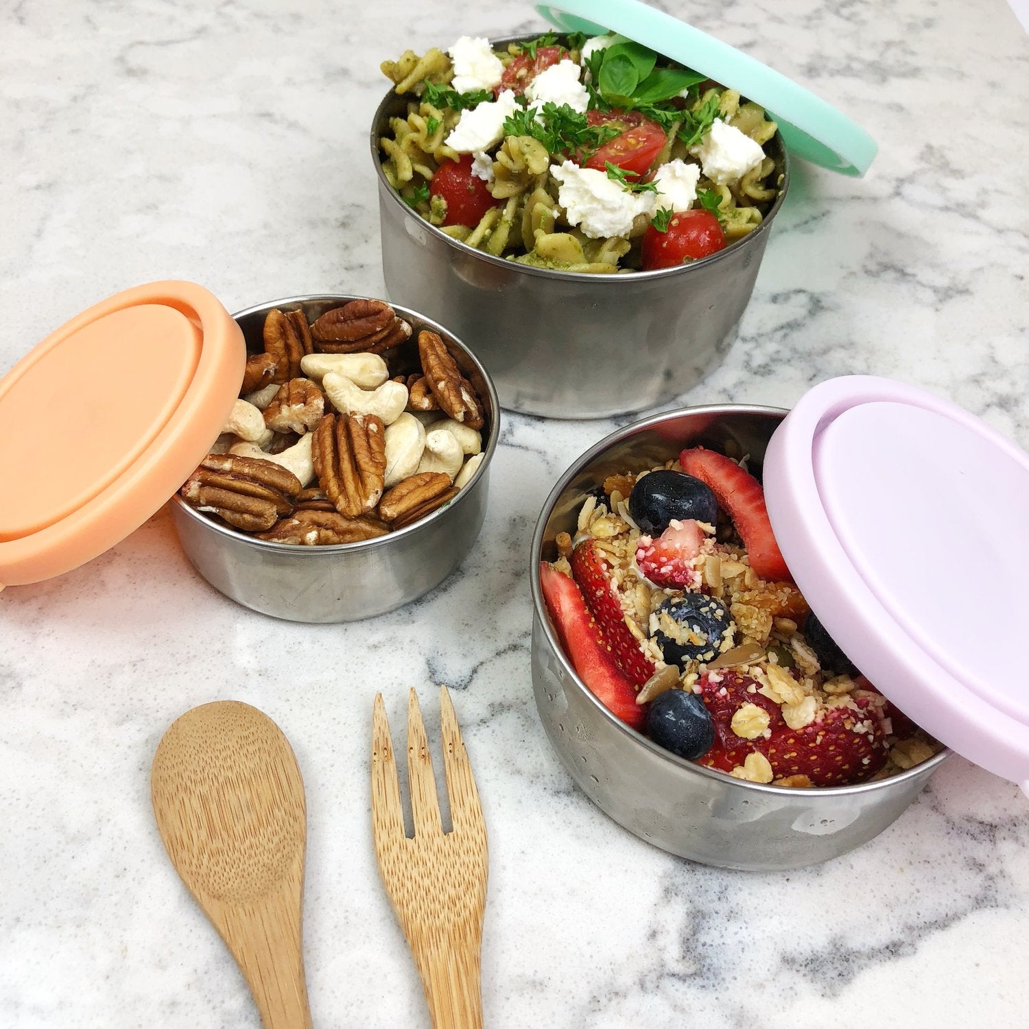 Round Nesting Containers. Great for packing our Cakes for Lunches or Snacks