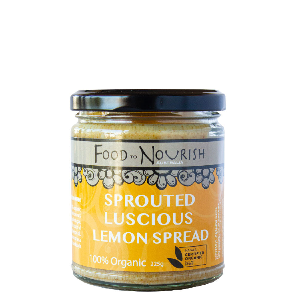 Sprouted Luscious Lemon Spread (Gluten Free, Dairy Free, Organic) 200g