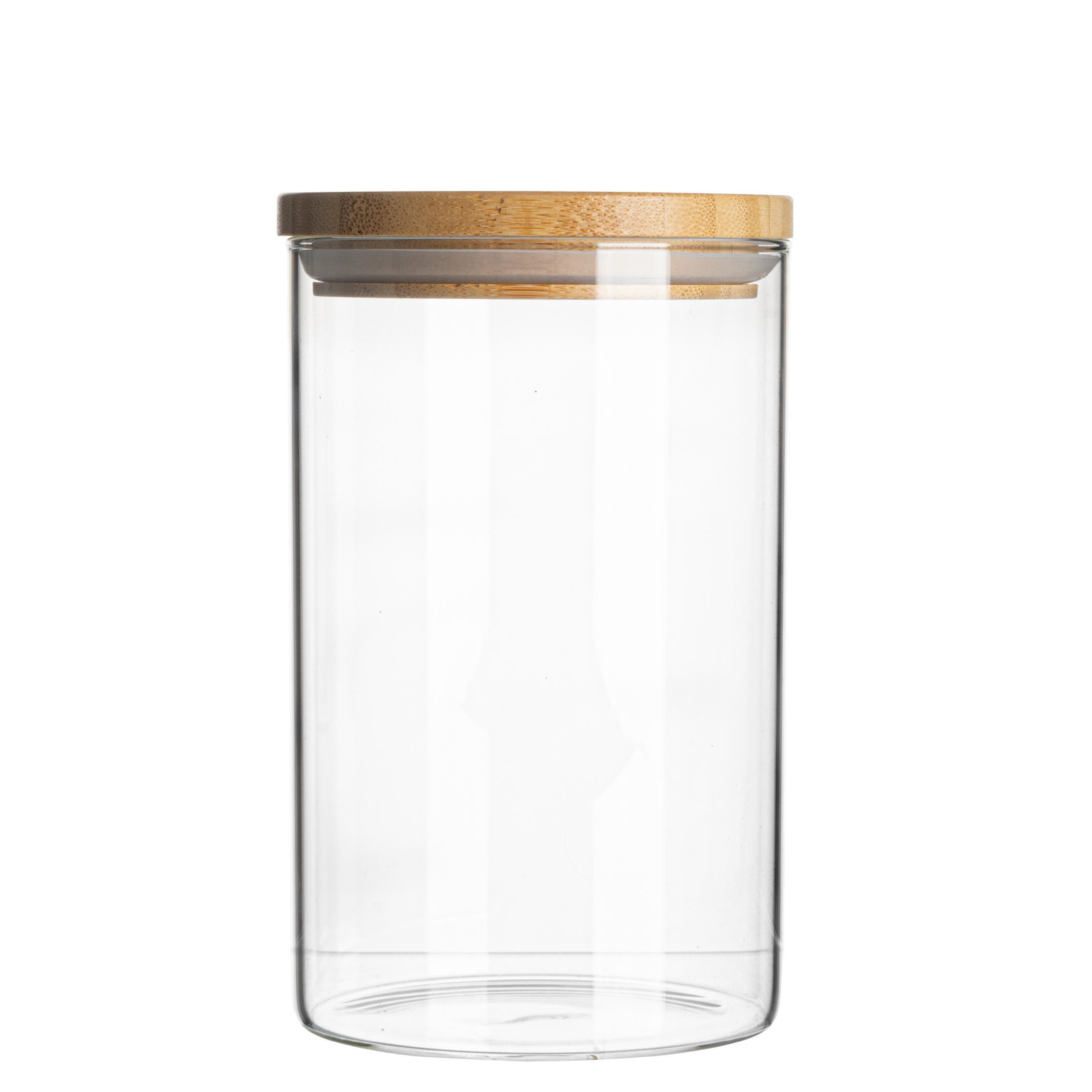 Glass Storage Jar with Wooden Lid. Perfect for Our Cakes!